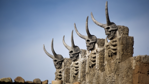 View of the sculptures