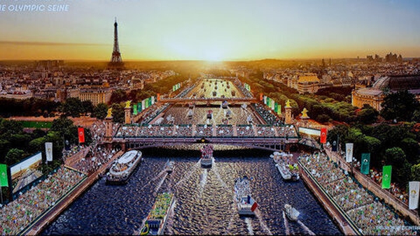 A view of what the Paris 2024 Opening Ceremony will look like