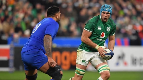 Tadhg Beirne in action against France