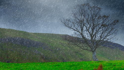 A nationwide wind warning and a separate rain warning for Leitrim and Donegal have ended (stock image)