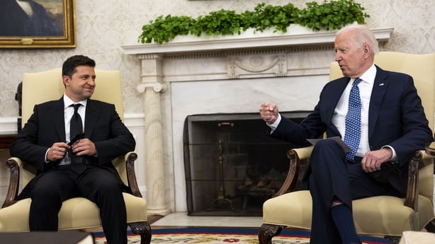 Volodymyr Zelensky meeting with Joe Biden at the White House in September 2021 