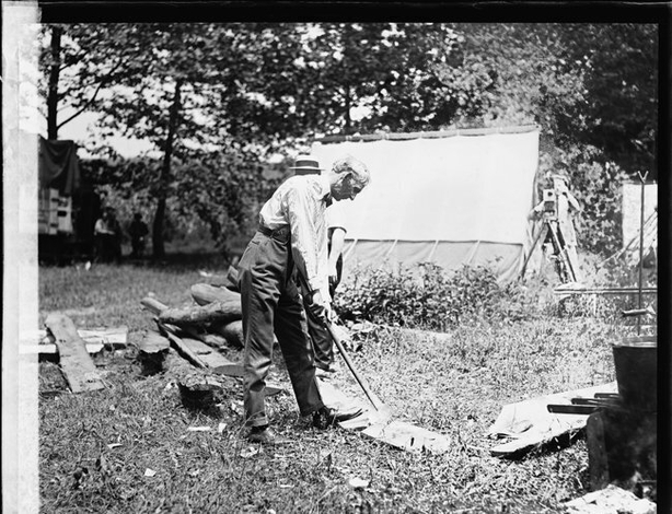 Century Ireland Issue 225 - Henry Ford chopping wood Photo: Library of Congress Prints and Photographs Division Washington, D.C. 20540