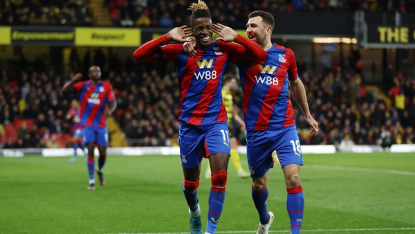 Wilfried Zaha put the game to bed with two late goals for the visitors