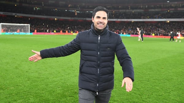 Mikel Arteta was all smiles at full time