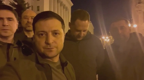 Volodymyr Zelensky on the streets of the capital