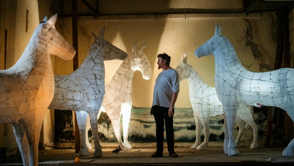 The group created an illuminated herd of life-size horses and 80 leaf lanterns
