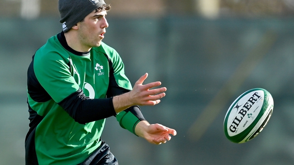 Jimmy O'Brien training with Ireland in Carton House