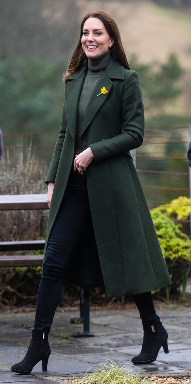 Kate Middleton Green Trench Wool Coat