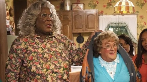 A meeting of great minds: Tyler Perry and Brendan O'Carroll in A Madea Homecoming. Photo: Netflix
