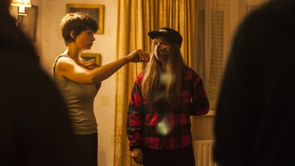 Director Kate Dolan (right) on the set of her debut feature You Are Not My Mother alongside star Carolyn Bracken