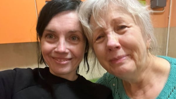Yaroslava Antipina, Chief Strategy Officer at an IT company, in Ukraine, reunited with her mother in Slavuta, west of Kyiv
