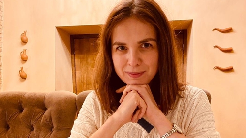 Viktoriya Alekseeva, who works as a professional translator, left Kyiv with her husband and three children