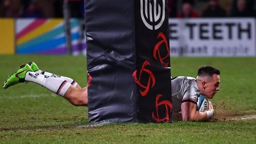 James Hume scored Ulster's second try, an intercept score from inside his own 22