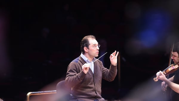 Russian conductor Tugan Sokhiev rehearses on March 4, 2016 with the Orchestre national du Capitole of Toulouse at the Halle aux Grains venue in Toulouse. Picture: Getty