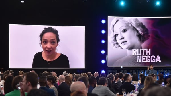 Ruth Negga accepts the Film Independent Spirit Award for her role in Passing