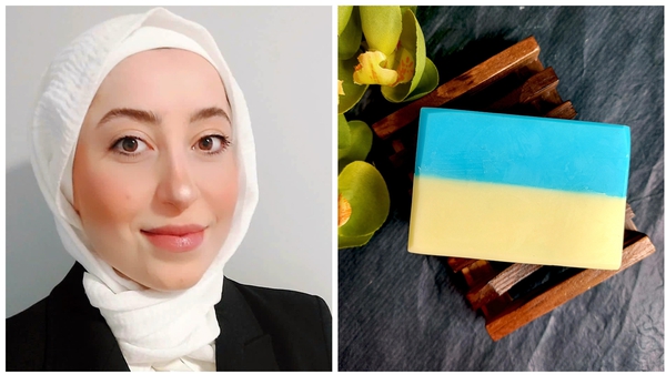 Reham Ghafarji is pledging all proceeds from sales of the soap to the Irish Red Cross Ukraine Appeal.