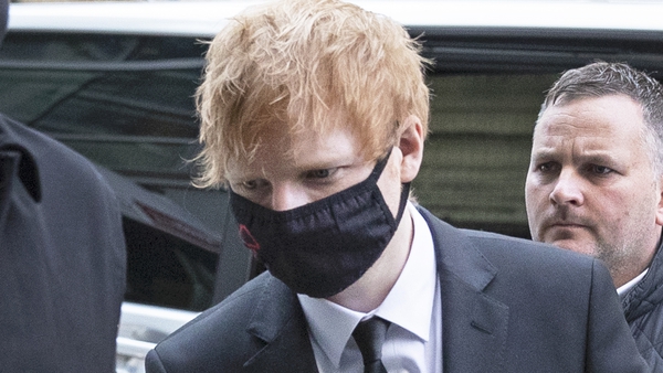 Ed Sheeran outside the Rolls Building, High Court in central London on Tuesday, 8 March