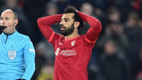 Mo Salah was denied twice by the upright