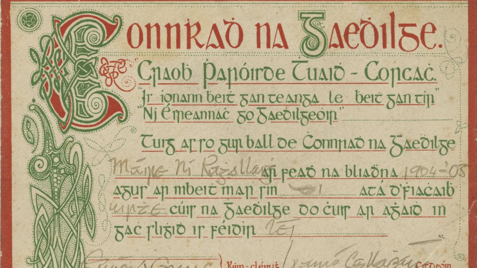 10 colourful items from the Conradh na Gaeilge archive