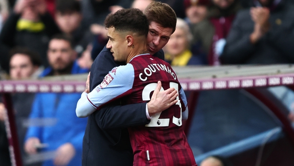 Former Liverpool team-mates Steven Gerrard and Philippe Coutinho have reunited successfully at Aston Villa