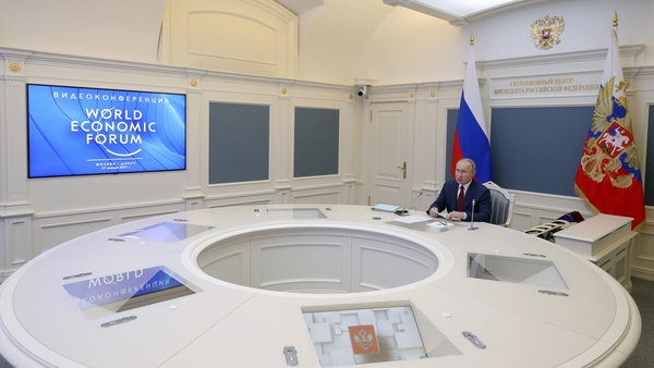 Russia's President Vladimir Putin addressed the Davos Agenda 2021, a virtual event of the World Economic Forum