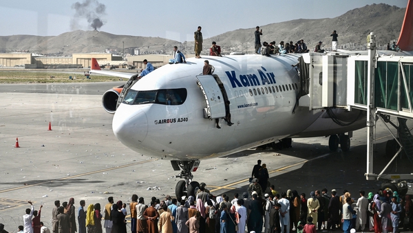 Scenes from Kabul airport during the US exit from Afghanistan in 2021