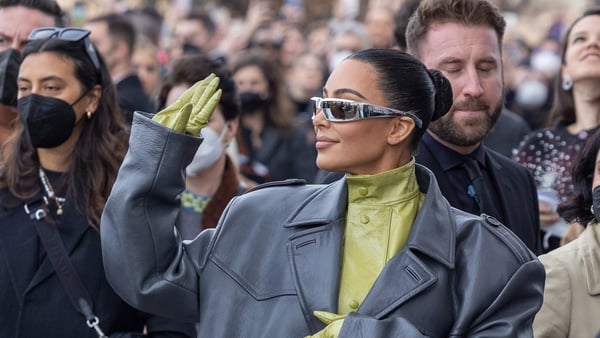 Kim Kardashian (pictured at Milan Fashion Week last month) - Posted a selection of photos of her and Saturday Night Live star Pete Davidson