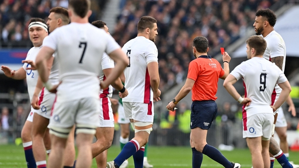 Ewels was red carded after just 82 seconds at Twickenham