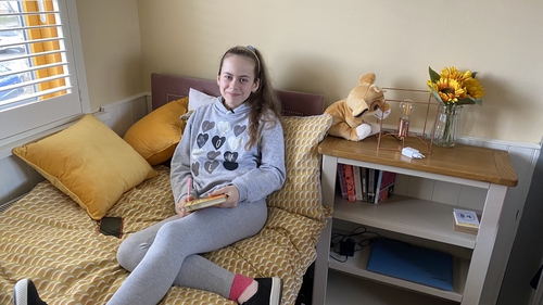 Yeva Skaletskaya arrived into Dublin on Friday night with her grandmother