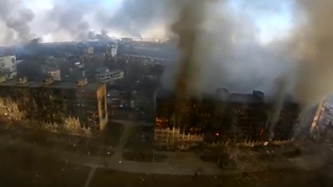 Ukraine National Guard shares drone footage of bombarded Mariuopol