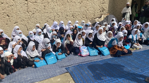 Girls at the UNICEF-run school see their education as a privilege