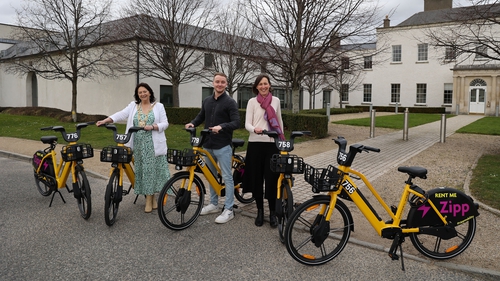 Councillor Lettie McCarthy, Cathaoirleach, Dún Laoghaire-Rathdown County Council, Charlie Gleeson, CEO and founder, Zipp Mobility and Rowena Dwyer, Head of Sustainability and Climate, Enterprise Ireland