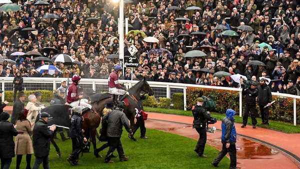 The crowd salute Tiger Roll and Delta Work