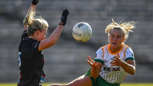 Vikki Wall of Meath in action against Mayo's Fiona McHale