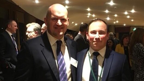 Tributes have been paid to Scottish parliament official David Hill, right, pictured with Scotland rugby manager Gregor Townsend (Pic: Twitter @HolyroodRugby)