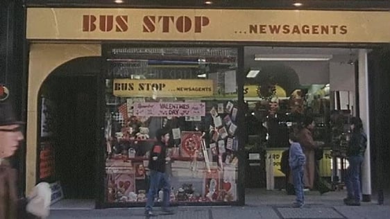 Grafton Street, Bus Stop Newsagents (1987)