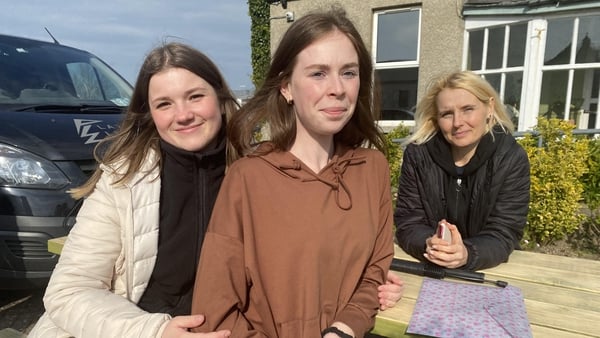 Ganna Kabalyk and her daughters are among 20 families from Ukraine housed at a residential centre in Greystones, Co Wicklow
