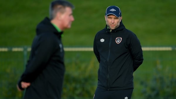 John Eustace was part of the Ireland coaching group for Nations League matches