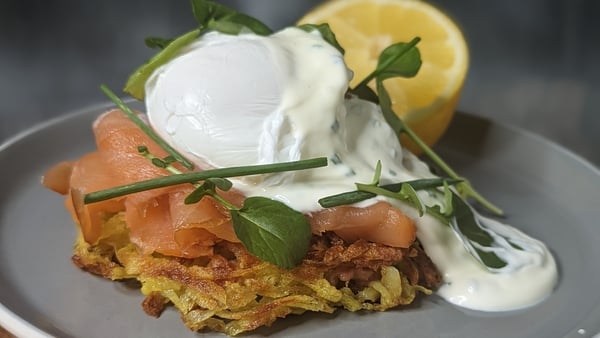 Wade's bacon rosti with smoked salmon & egg: Today