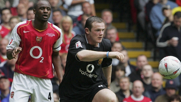 Vieira and Rooney in action during the 2005 FA Cup final