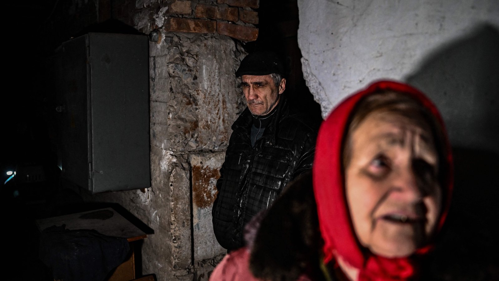 Image - After Russia recognised east Ukraine's separatist republics, people shelter in basements in Schastia, near the eastern Ukraine city of Luhansk