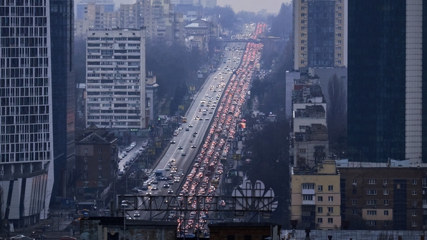 Kyiv residents flee