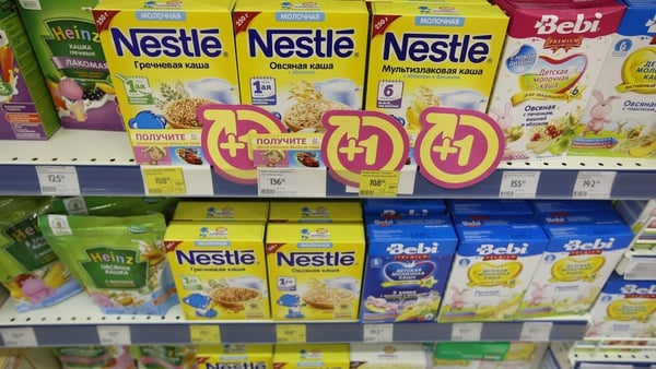 Nestle has suspended the sale of most of its products in Russia