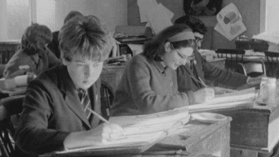 Students in Bishop Foy School, Waterford (1967)