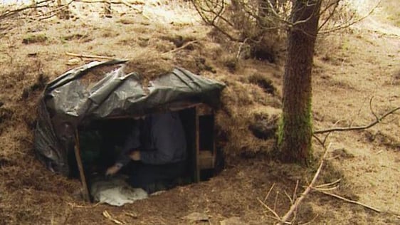 Underground firing range at IRA training camp, County Monaghan (1997)