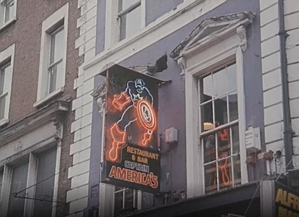 Captain Americas on Grafton Street, Dublin (1987)