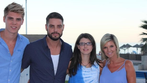 Keith Duffy with his wife Lisa and their children Mia and Jay (Keith Duffy/ PA)