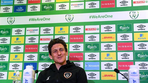 Keith Andrews was happy to sit down with the media ahead of the Lithuania game