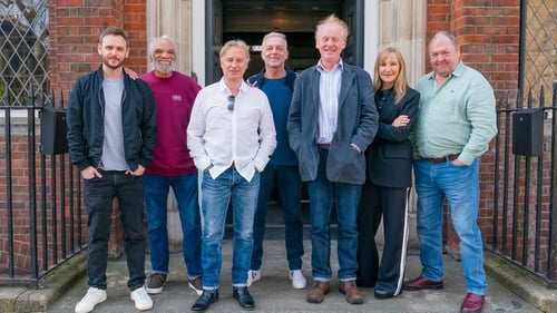 The Full Monty crew: (left to right) Wim Snape, Paul Barber, Robert Carlyle, Hugo Speer, Steve Huison, Lesley Sharp and Mark Addy