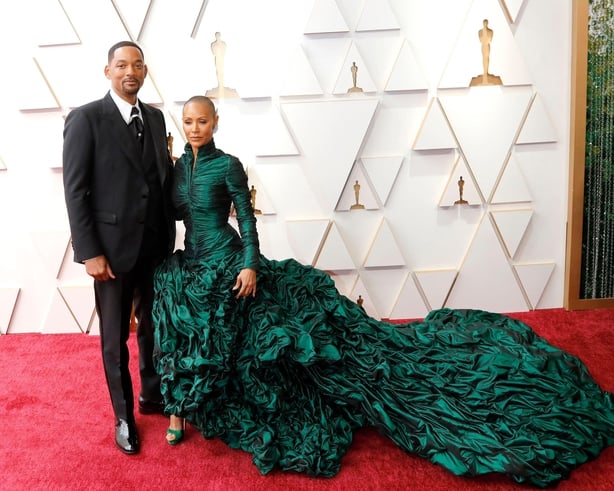 Will Smith and Jada Pinkett Smith on the red carpet before the Oscars